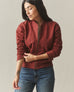 Women's Fleece Bomber Jacket - Russet Brown